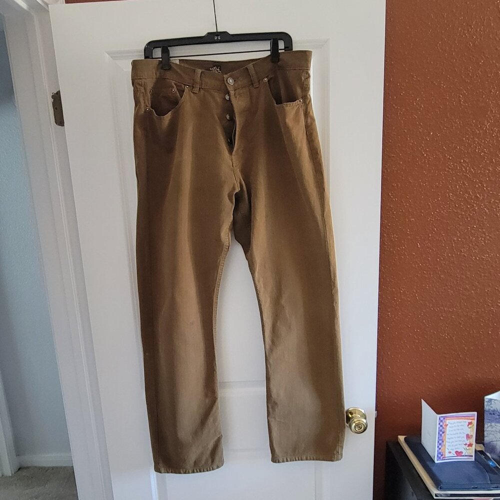 BOG Brand, Button fly jeans, Size 36 waist, 32L, Brown
